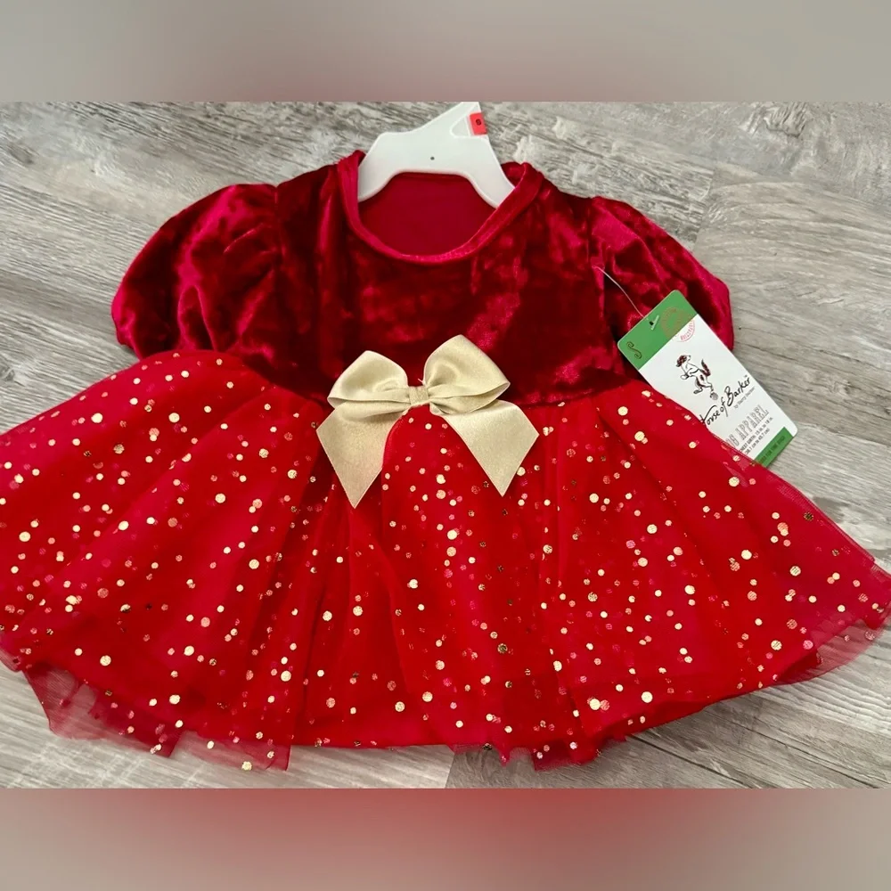 House of Barker by Harry Barker, Dog Apparel .Christmas Dress Size S, NWT